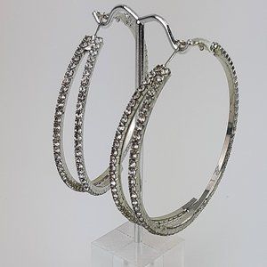 Large Bling Hoop Earrings